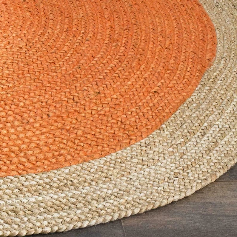 Yellow Gold Jute Round Rug Jute Area Rug Hand Made Natural Jute Rug Bohemian Yoga Eco friendly Rugs Hallway Rug